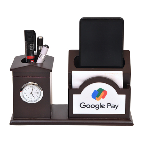 Desktop With Watch, Mobile Stand, Memo Pad And Pen