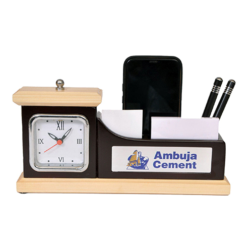 Desktop With Watch, Mobile Stand, Memo Pad And Pen