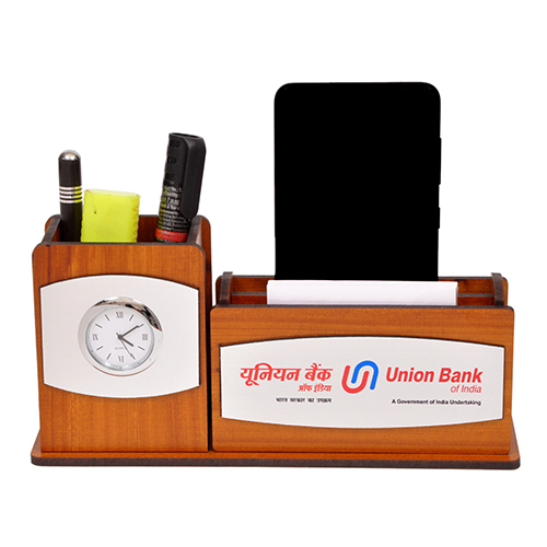 Desktop With Watch, Mobile Stand, Memo Pad And Pen