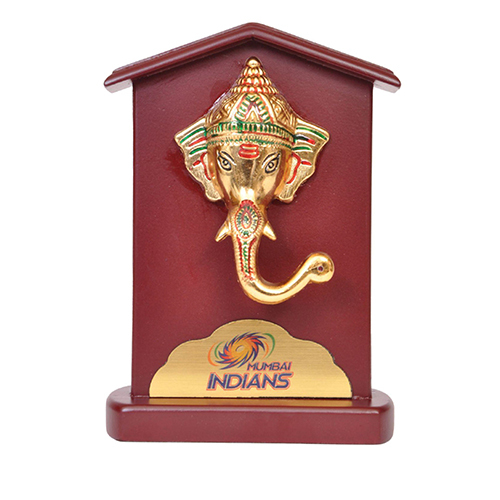 Wooden Desktop With Ganesh Ji Murti