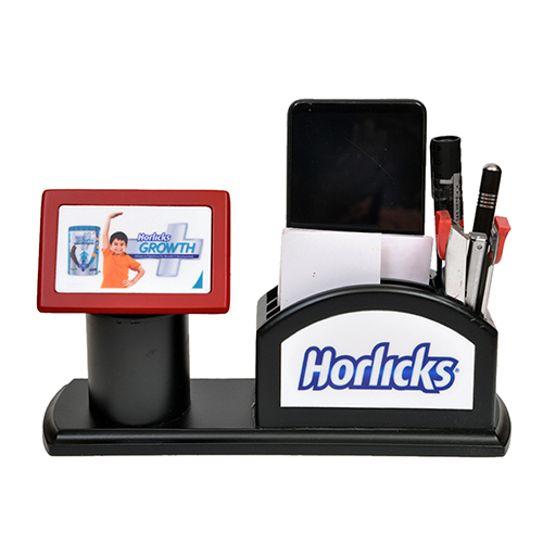 Revolving Desktop With Hut Shape, Mobile Stand, Memo Pad And Pen