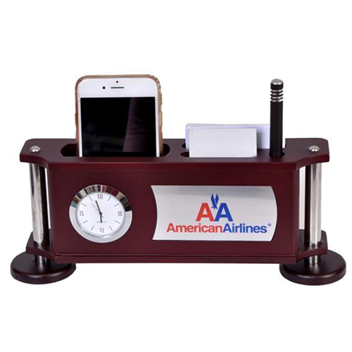 Desktop With Watch, Mobile Stand, Memo Pad And Pen