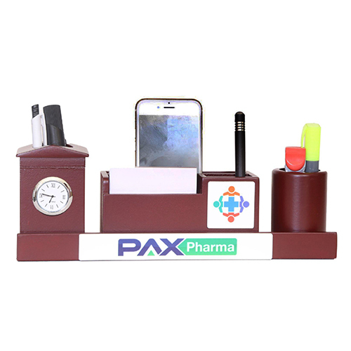 Desktop With Watch, Mobile Stand, Memo Pad And Pen