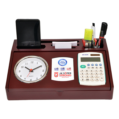 Desktop With Watch,Calculator, Dairy, Mobile Stand, Memo Pad And Pen