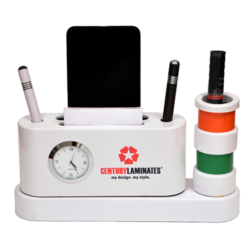 Revolving Desktop With Watch, मोबाइल Stand, Memo Pad And Pen