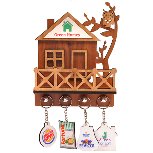 Wooden Hanging Desktop With Key Hanger