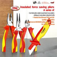 High Voltage Insulated Pliers - Color: Red Yellow