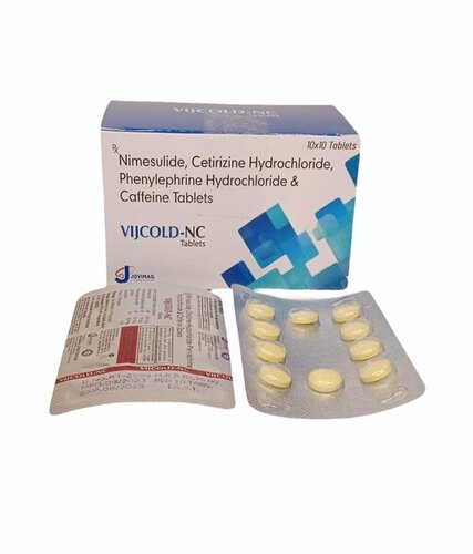 Vijcold-nc :- Nimesulide Cetrizine Phenylephrine And Caffeine Tablets