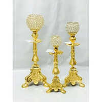 Golden Antique Crystal T Lite Holder