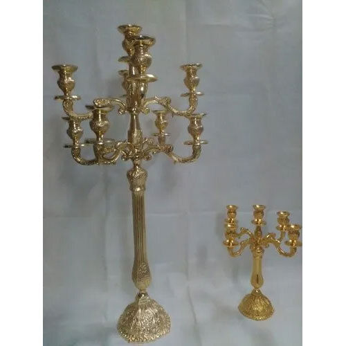 Golden 9 Arm Candelabra