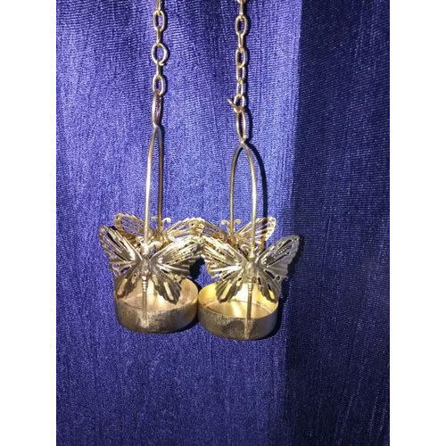 Golden Butterfly T Light Hanging Holder