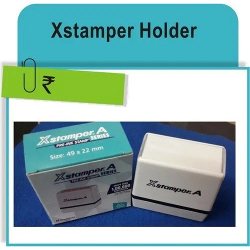 X Stamper Pre Ink Stamp Mount - Plastic Material, 49 x 22 mm Size | Good Quality for Professional Office Usage