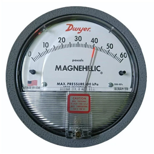 Dwyer Make Magnehelic Pressure Gauge Dial Material: Plastic