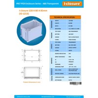 ABS Enclosure 120 x 80 x 85 mm Clear IP67