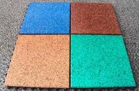 Epdm Rubber Tiles - Epdm Rubber, 500x500 Mm, Multi-color, Anti-slip/uv Resistant, Shock Absorbing, Flame Resistant Class 1