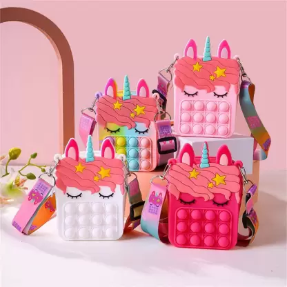 Cartoon popit sling bag