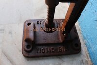 Cast Iron Adjustable Rustic Iron Stool With Solid Wooden Top