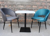 Modern Dining Chair With Single Pole Cafe Table Industrial Dining Set