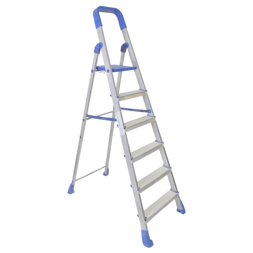 Aluminium Simple 6 Step Ladder - Feature: Foladable