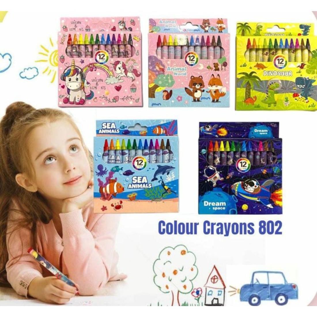 Mini crayons colour