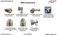 DIN male connector for 7 by 8 LDF cable