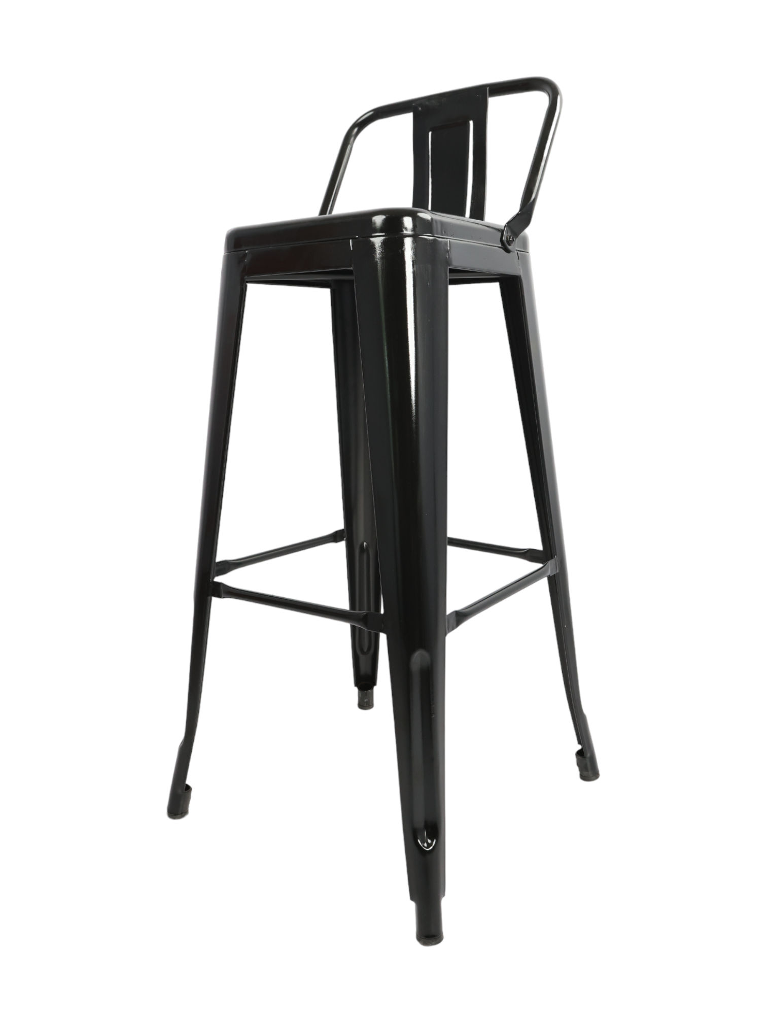 Adhunika Tolix Chair  (Black 17x17x38)