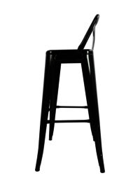 Adhunika Tolix Chair  (Black 17x17x38)