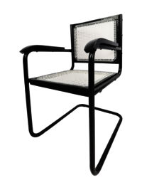 Adhunika Canning Chair With Arm (Black + White)