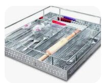 Perforated Cutlery Basket - Stainless Steel , Modern Perforated Design With Partitions For Organized Storage, Pre-assembled, Sleek Silver Finish