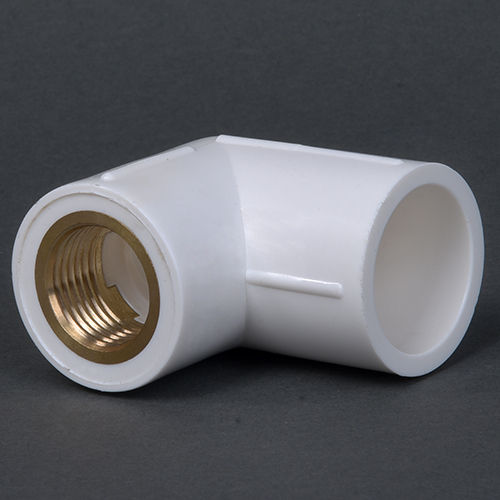 Off White Upvc Brass Elbow