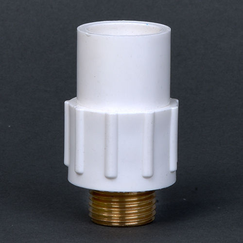 Off White Upvc Brass Male Threaded Adapter