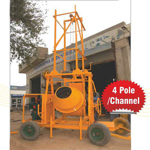 4 Pole Channel Concrete Mixer With Hoist