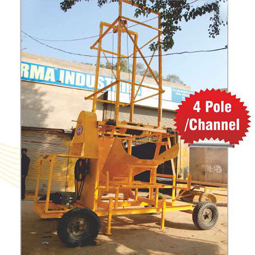 4 Pole Channel Concrete Mixer With Builder Hoist