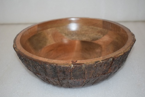 Wooden Bowl With Bark