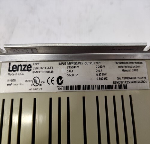 LENZE ESMD371X2SFA FREQUENCY INVERTER