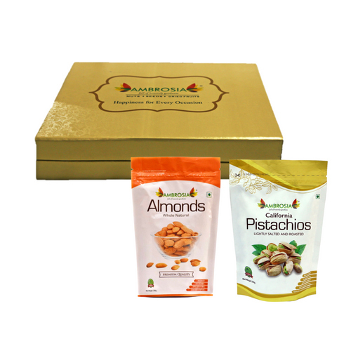 500 GM Almonds And Pistachio Dry Fruit Gift Box