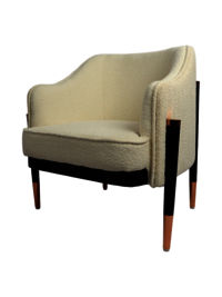 Adhunika Wooden Lounge Chair(711.2*584.2*787.4mm)-Towel Fabric