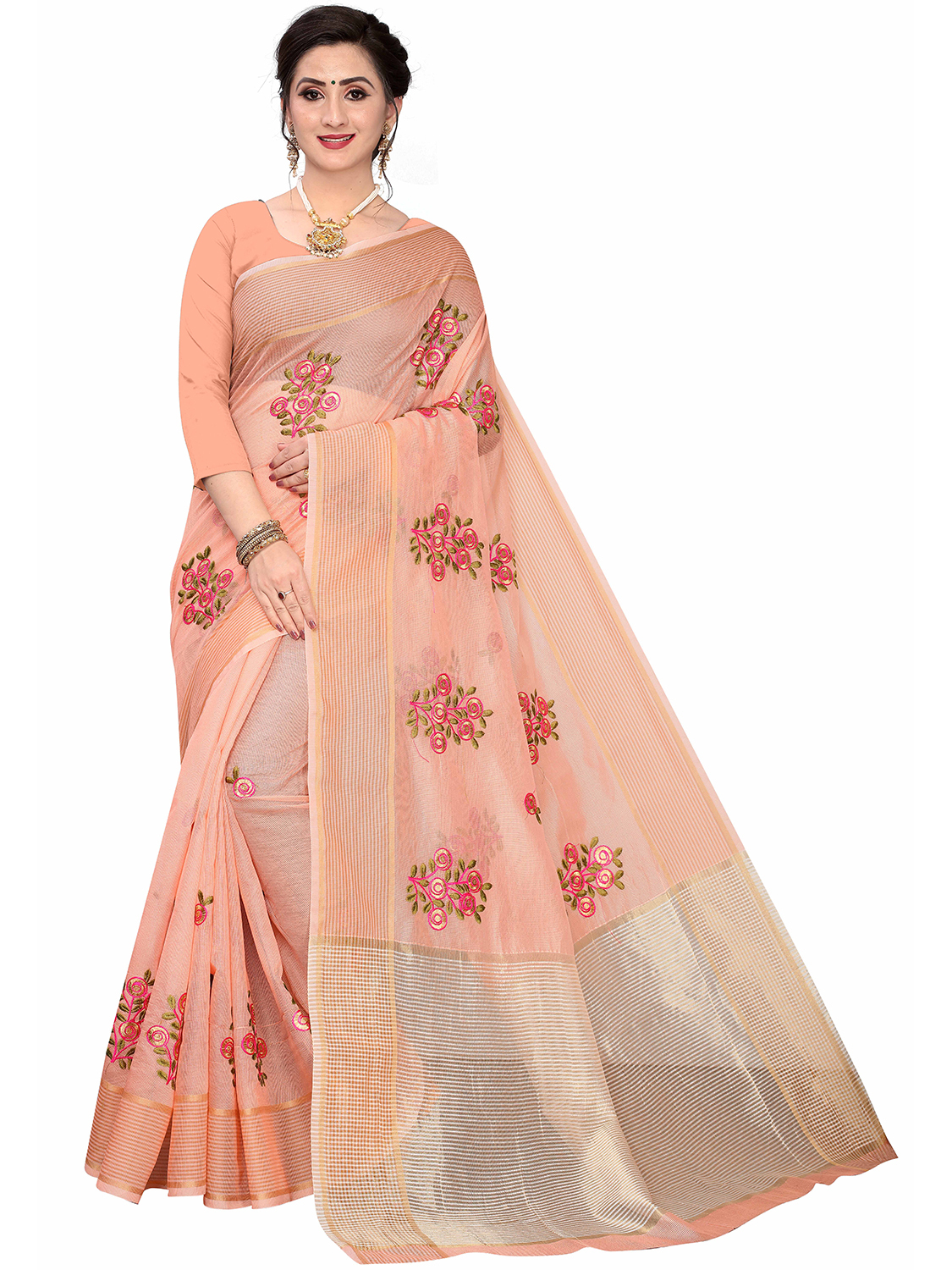 Floral Embroidery Saree