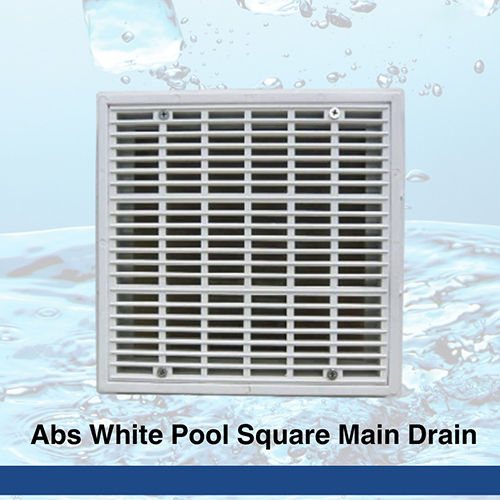 ABS White Pool Square Main Drain