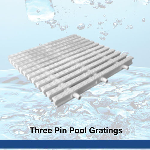 Three Pin Pool Gratings - Color: White