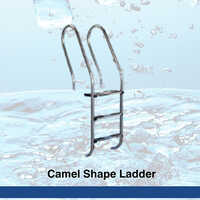 Swimming Pool Camel Shape Ladder - Color: Silver