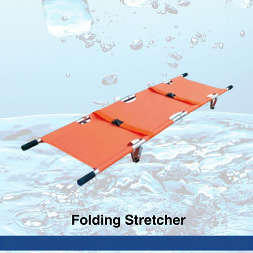 Folding Stretcher - Durable Fabric, Various Sizes , High-Visibility Orange for Emergency Use