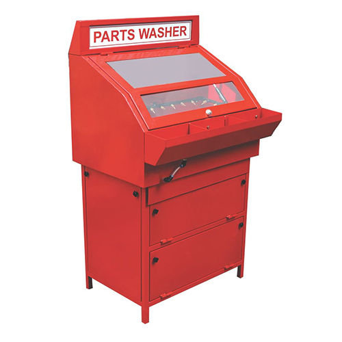 Parts Washer With Nozzle Scissor Lift