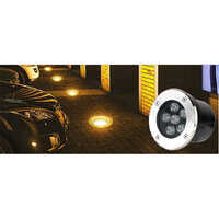 Silver Led Ground Burial Light