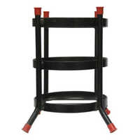 Fire Extinguisher Floor Stand - Mild Steel, Accommodates Various Sizes, Sleek Black | Industrial Use, Warranty Included For Peace Of Mind