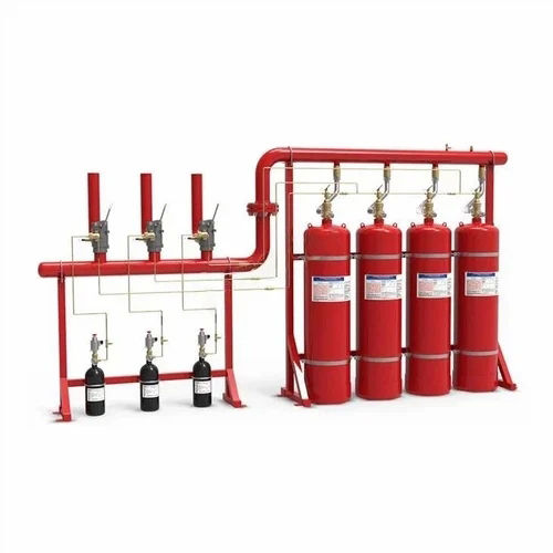 Red Industrial Fire Suppression Systems