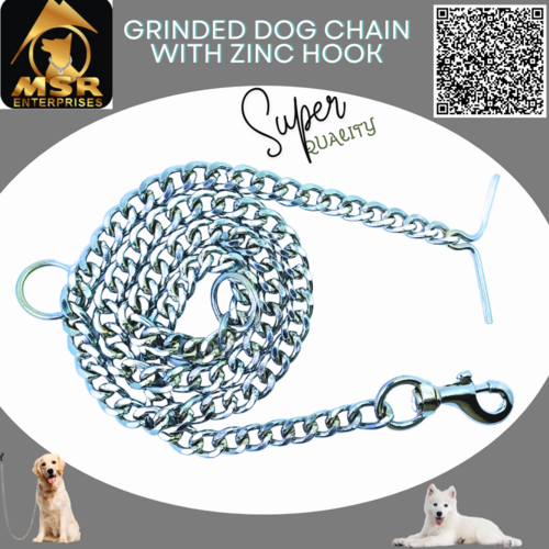 Grinded Twisted Iron Dog Chain With Zinc Hook