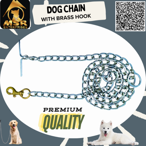 Plain Twisted Iron Dog Chain With Brass Hook