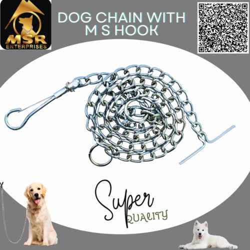 Ss Plain Twisted Iron Dog Chain With Ms Hook