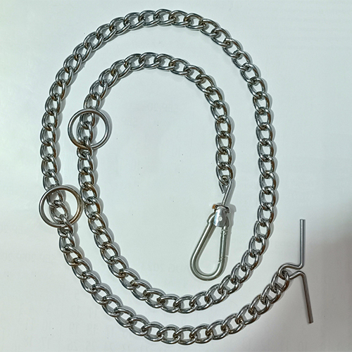 Silver Plain Twisted Iron Dog Chain With Snap Ballan Hook at Best Price ...